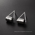 Custom Geometry Round Shaped Stud Stainless Steel Earrings Jewelry